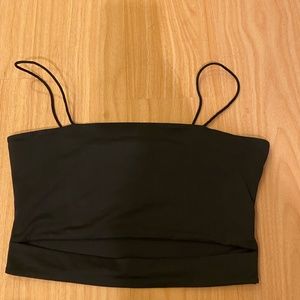 Black Bottom Slit Tank